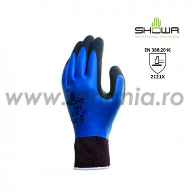 Mechanical protection gloves, cat. II, 306 DUAL-LATEX, art.C347 (306)