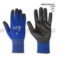 Manusi de protectie mecanica categoria II Renania Blue Lite, compatibila cu ecran tactil, art. C965