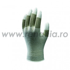 Manusi ESD tricotate din nailon impregnate cu PU pe varful degetelor, art.C683 (A0160)